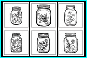 Flower inside jar Coloring Pages, an Object Illustration by protabsorkar11 (Thumbnail 4 of 7)