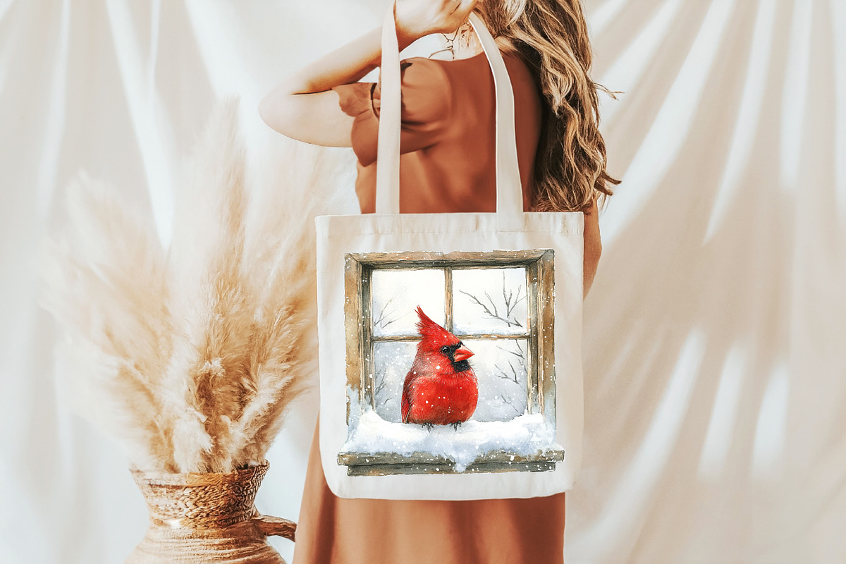 Red Cardinals Christmas Sublimation, an Illustration by Pixels.Craft (Photo 4 of 7)