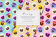 Pansy Patterns, a Pattern Graphic by GreyLilac (Thumbnail 1 of 9)