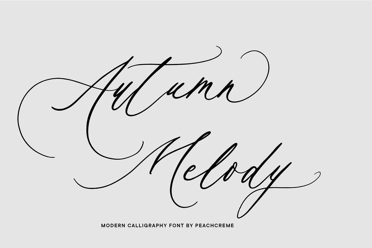 Autumn Melody // Wedding Calligraphy, a Script Font by PeachCreme (Photo 20 of 20)