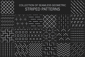Minimalistc dark seamless patterns