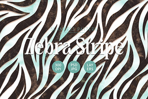 Seamless Zebra Stripe Pattern Mint