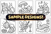 Bold Easy Cute Bug Coloring Pages, an Animal Illustration by Craftsbeefy (Thumbnail 3 of 4)