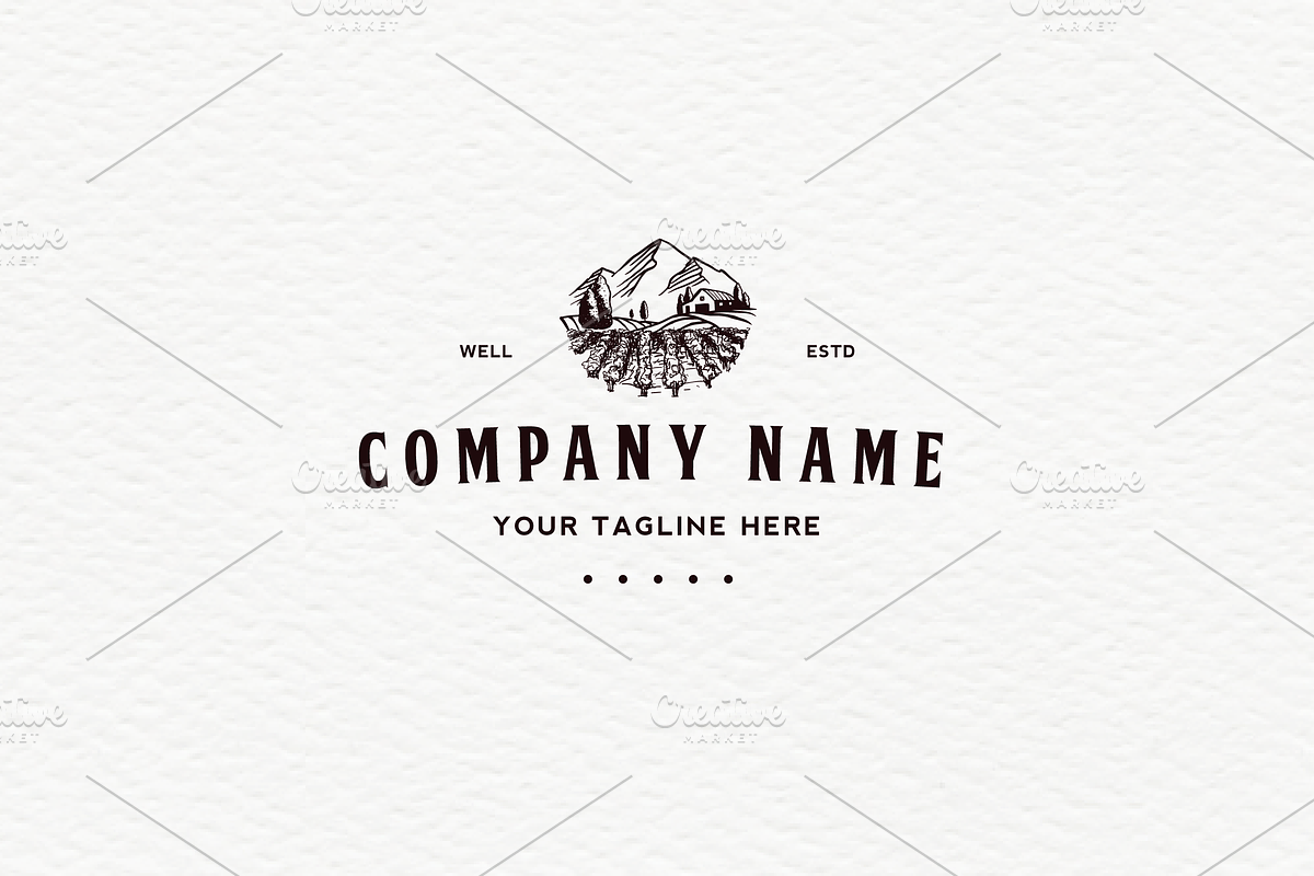 Wine Field, a Branding & Logo Template by lineandcircle (Photo 3 of 5)