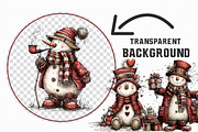 Festive Snowman Winter Clipart, an Illustration by Libby Wishes (Thumbnail 7 of 8)