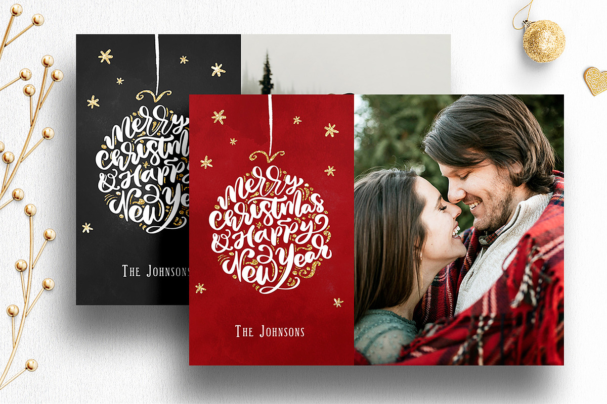 Photo Christmas Card Template | 012, a Card Template by Nifty Template Studio (Photo 1 of 9)