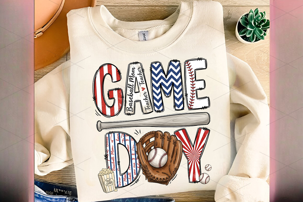 Baseball Mom Game Day PNG, an Illustration by OK Design (Photo 3 of 4)