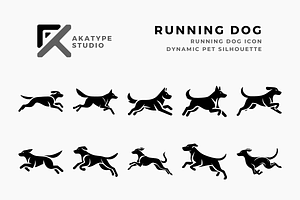 Dog Running Icon Vector, an Icon by Akatype Studio