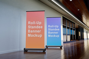 Roll Up Standee Banner Mockup, an Advertising Mockup by Farabion Studio