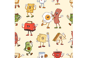 Groovy Breakfast Characters