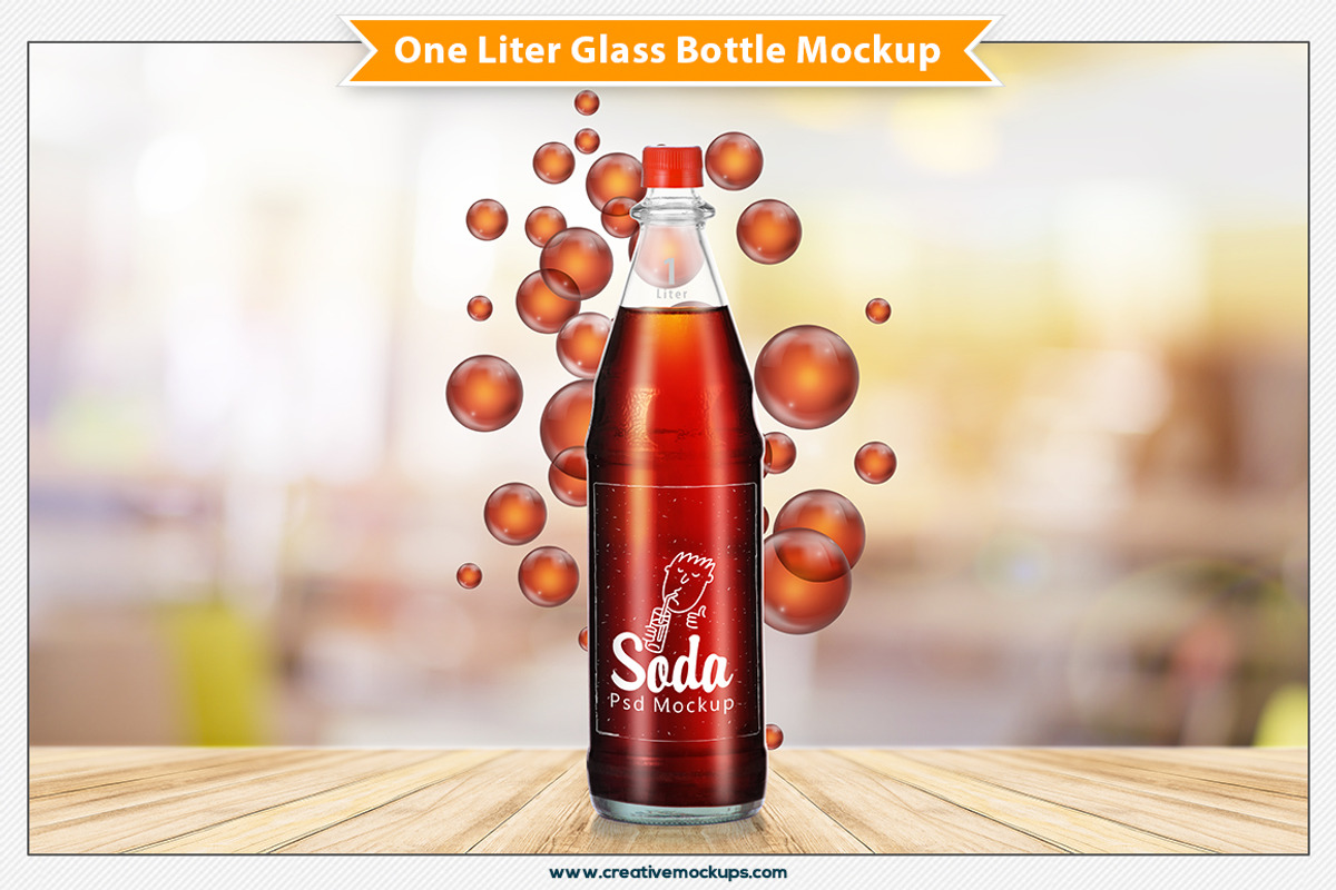 One Liter Glass Bottle Mockup, a Product Mockup by Plus Media (Photo 3 of 7)