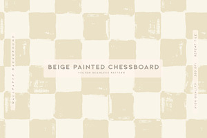 Beige Painted Chessboard