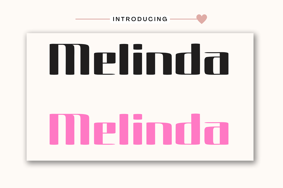 Melinda Font, a Sans Serif Font by Cutie_Kate_Studio (Photo 1 of 11)