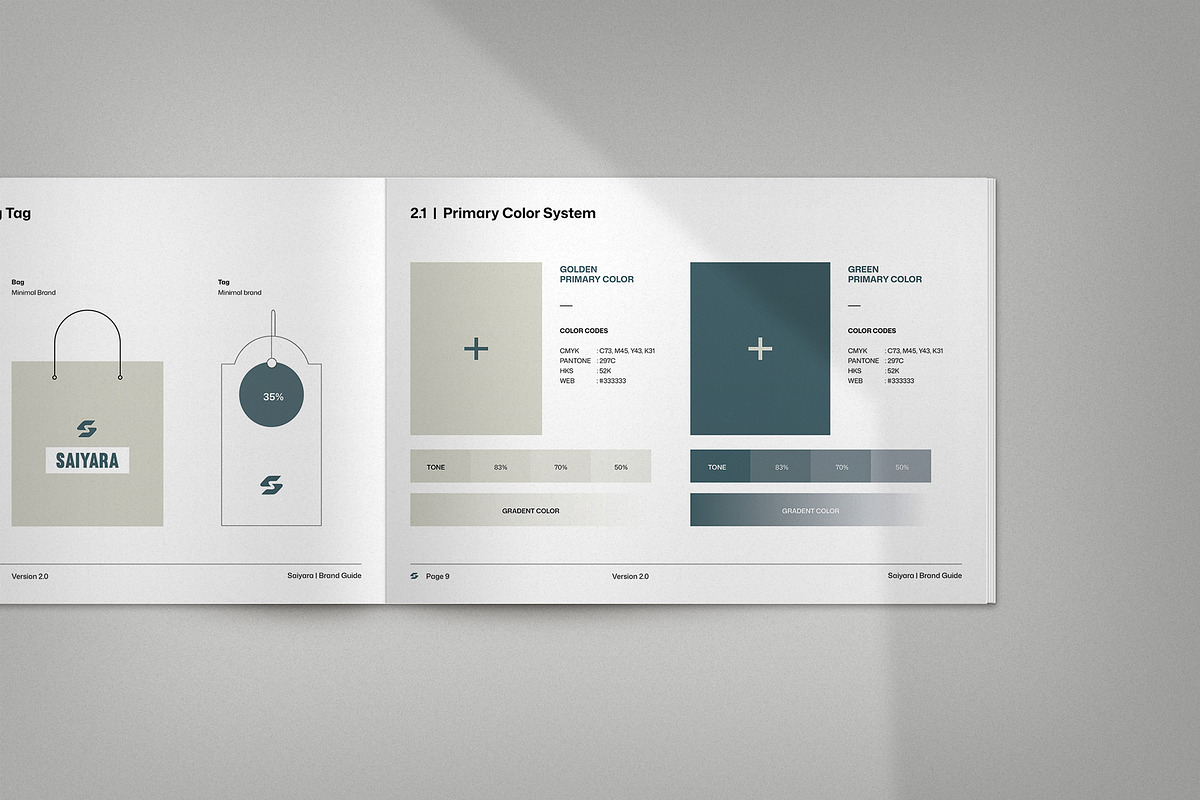 Minimal Brand Guideline Template, a Brochure Template by KreateTribe (Photo 4 of 14)
