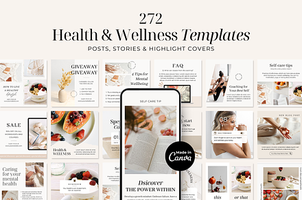 Health Wellness Instagram Templates