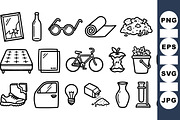 Minimalist Line Art Object Set, an Illustration by designvectx (Thumbnail 1 of 3)