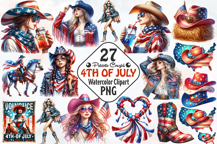 Patriotic Cowgirl Sublimation
