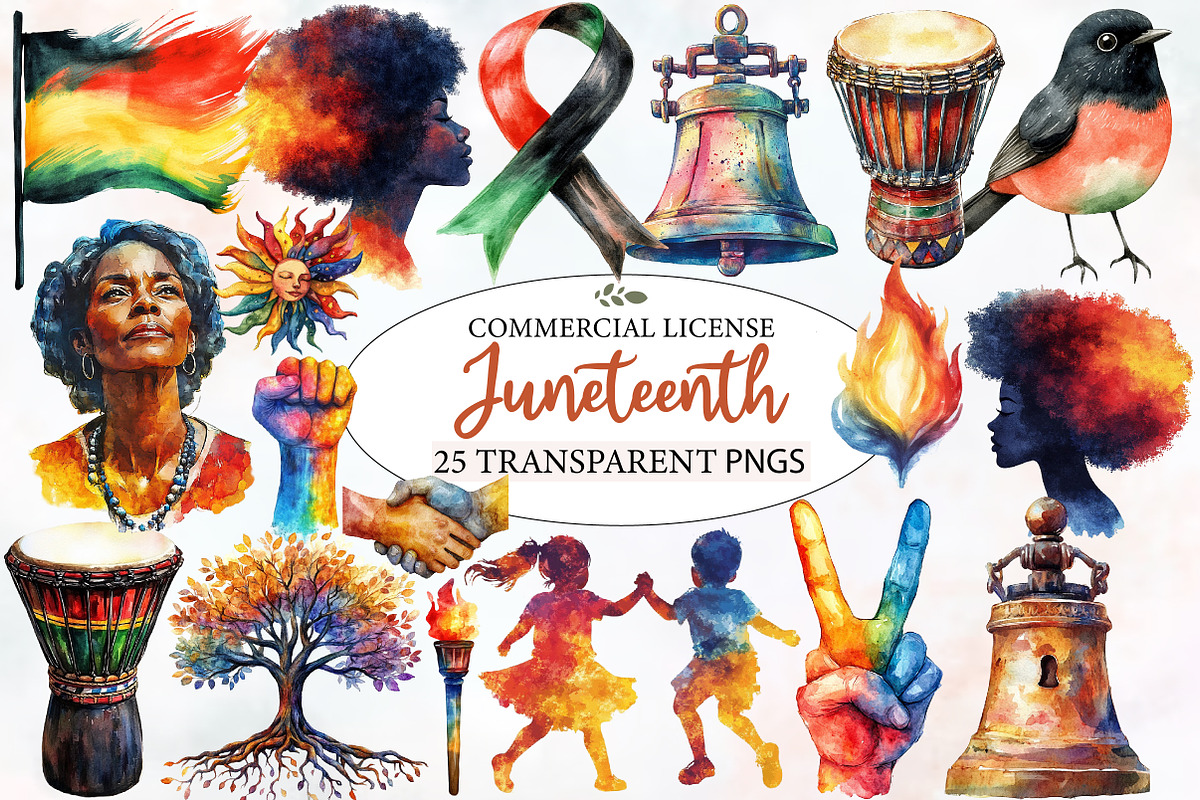 Minimalist Juneteenth Clipart, an Illustration by Designworld (Photo 1 of 6)