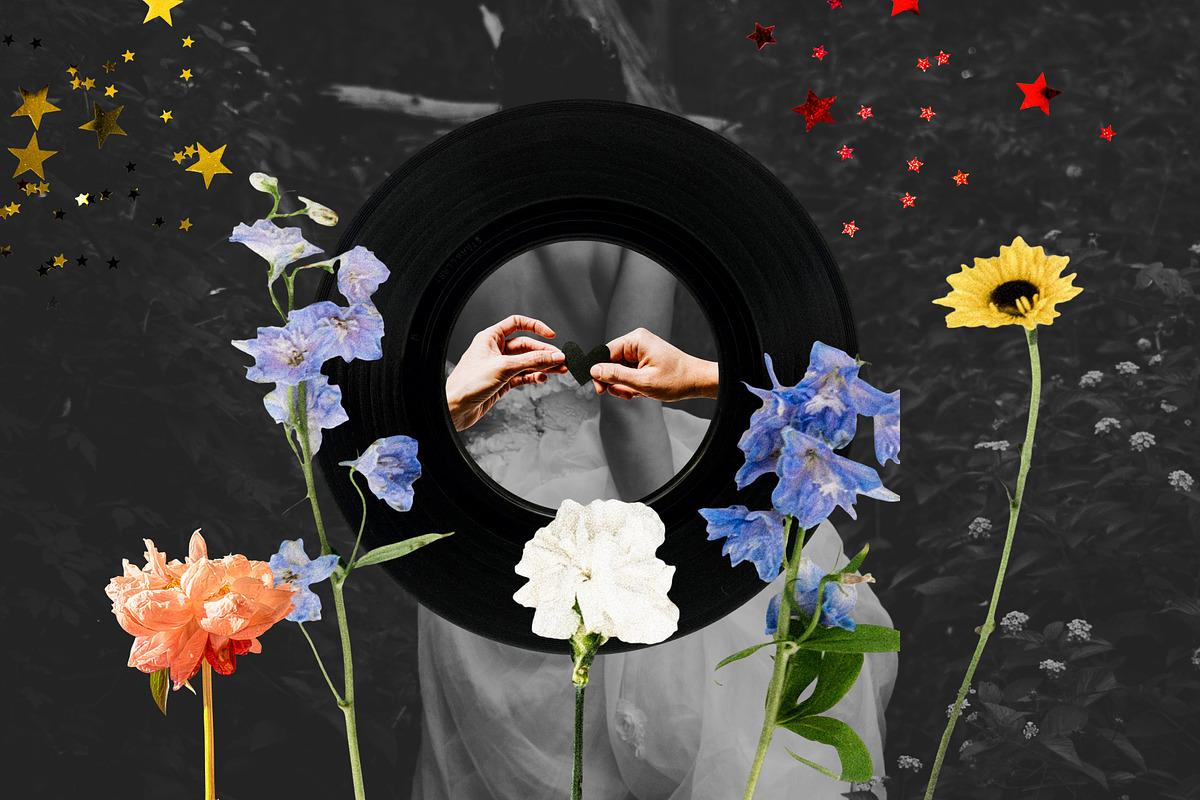 Analog Wedding Collage Kit, an Object Graphic by Anzhelika (Photo 6 of 12)