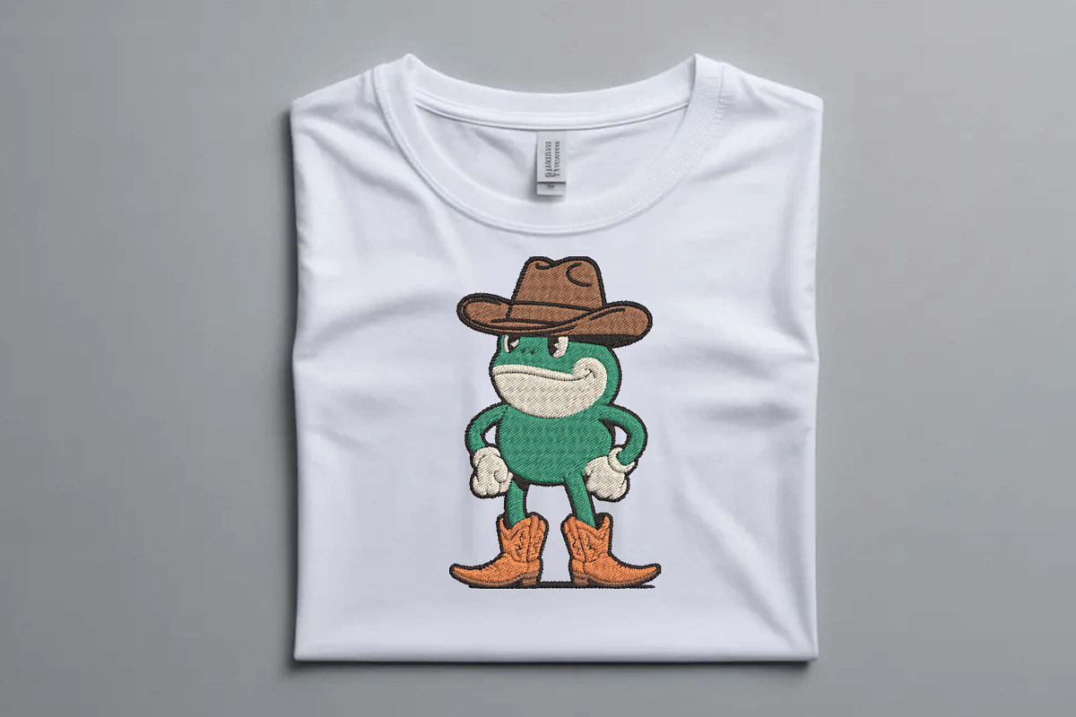 Vintage Cowboy Frog Machine Design, an Illustration by Purpose Ekbal (Photo 3 of 3)