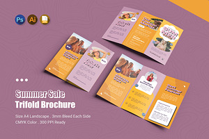 Summer Sale Trifold Brochure, a Brochure Template by Esensifiksi.studio