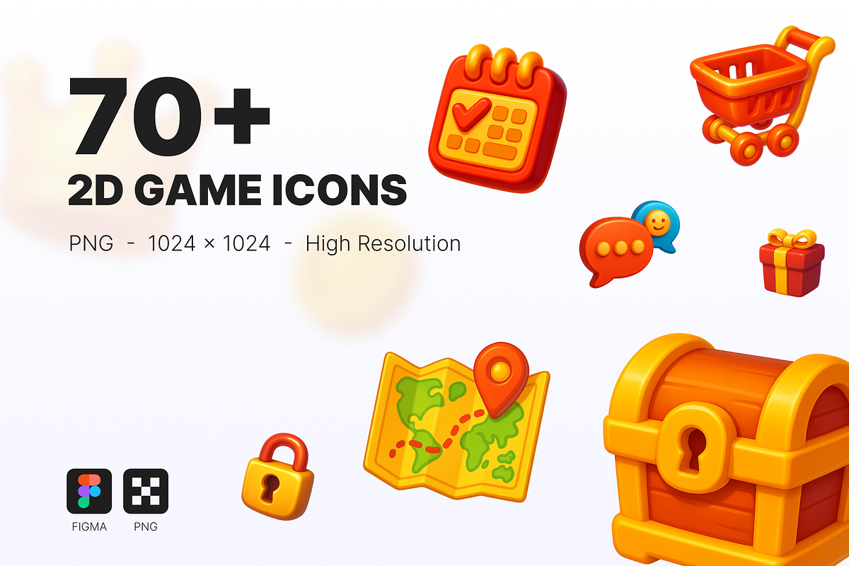2D Game Icons Pack, a Solid Icon by CodeOrbit-Designs (Photo 1 of 5)
