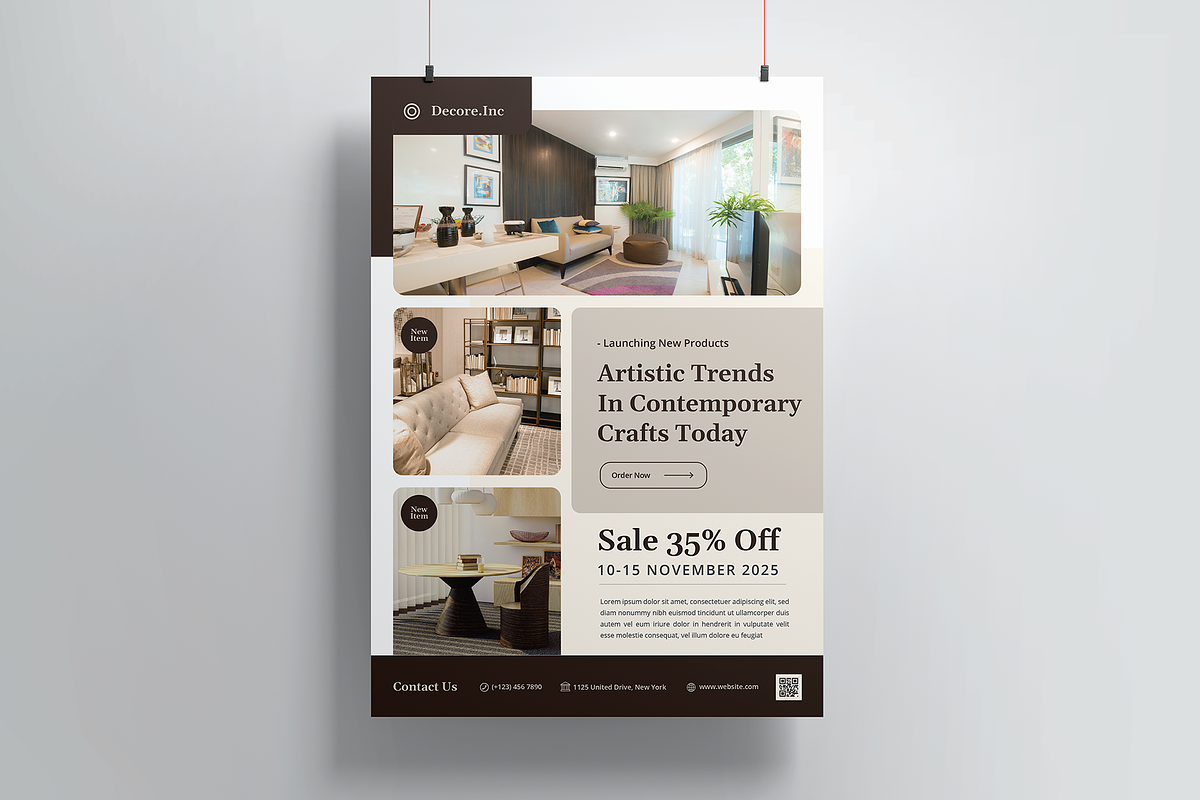Interior Flyer Template, a Flyer Template by YossyOneStd (Photo 2 of 2)
