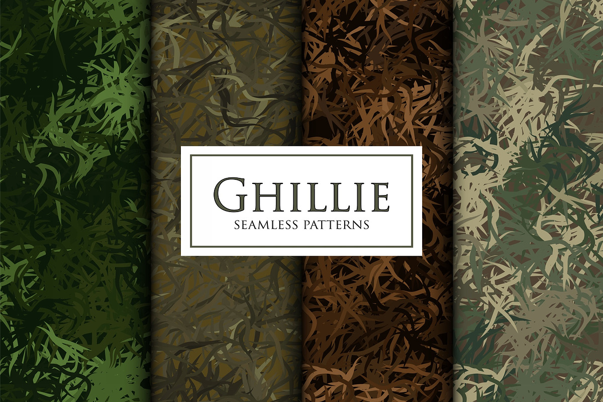 Ghillie suit seamless camouflage, a Pattern Graphic by ArchonDigitalShop (Photo 2 of 10)