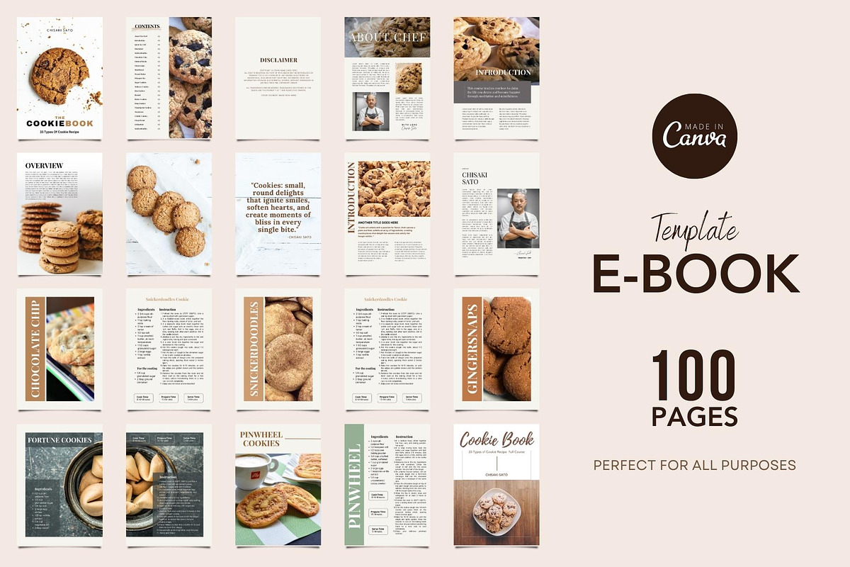 Canva Cookie E-Book Template, a Templates & Theme by Raytas Studio (Photo 1 of 11)