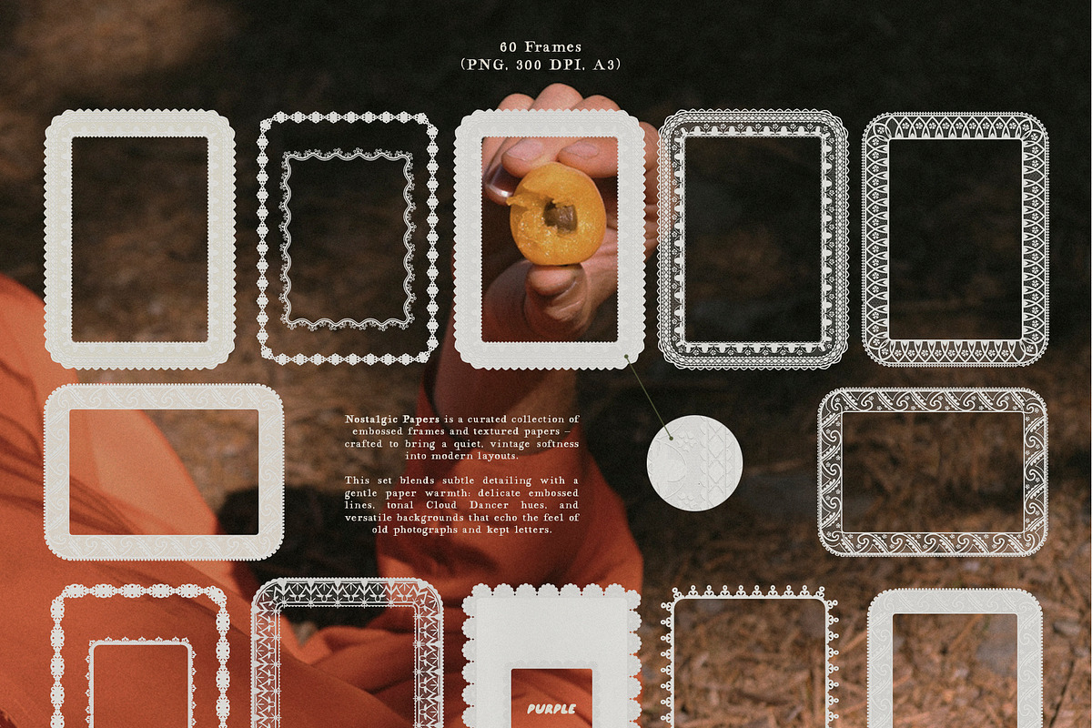 Nostalgic papers & frames, a Texture Graphic by Purple (Photo 7 of 20)