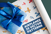 Airplanes. 30 vector patterns, a Pattern Graphic by Alena Stoyko design (Thumbnail 1 of 13)