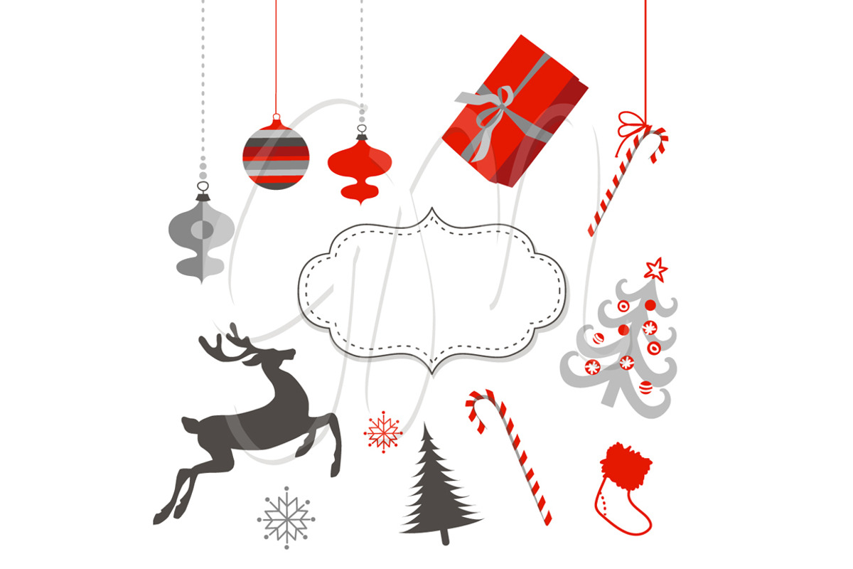 Christmas Clip Art,ornaments, a Decorative Illustration by GraphicMarket (Photo 2 of 5)