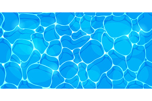 Cartoon pool water seamless pattern, a Decorative Illustration by Vector Tradition