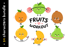 Fruits Workout Characters Bundle