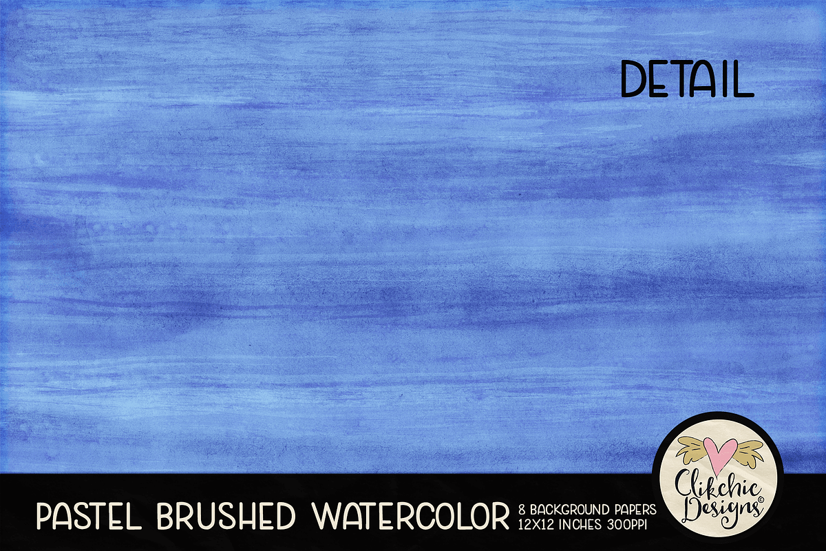Pastel Brushed Watercolor Papers, a Texture Graphic by Clikchic Designs (Photo 3 of 5)