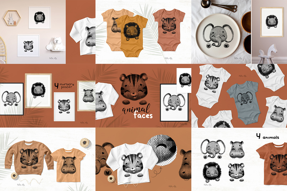 KIDS BUNDLE 4 IN 1, an Animal Illustration by tata_ota (Photo 5 of 5)
