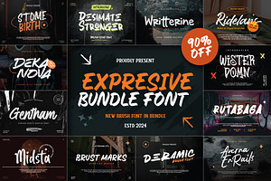 Expresive Brush Font Bundle