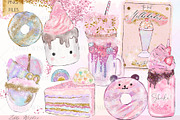 Sweet cafe Watercolour illustrations, an Illustration by Libby Wishes (Thumbnail 2 of 13)
