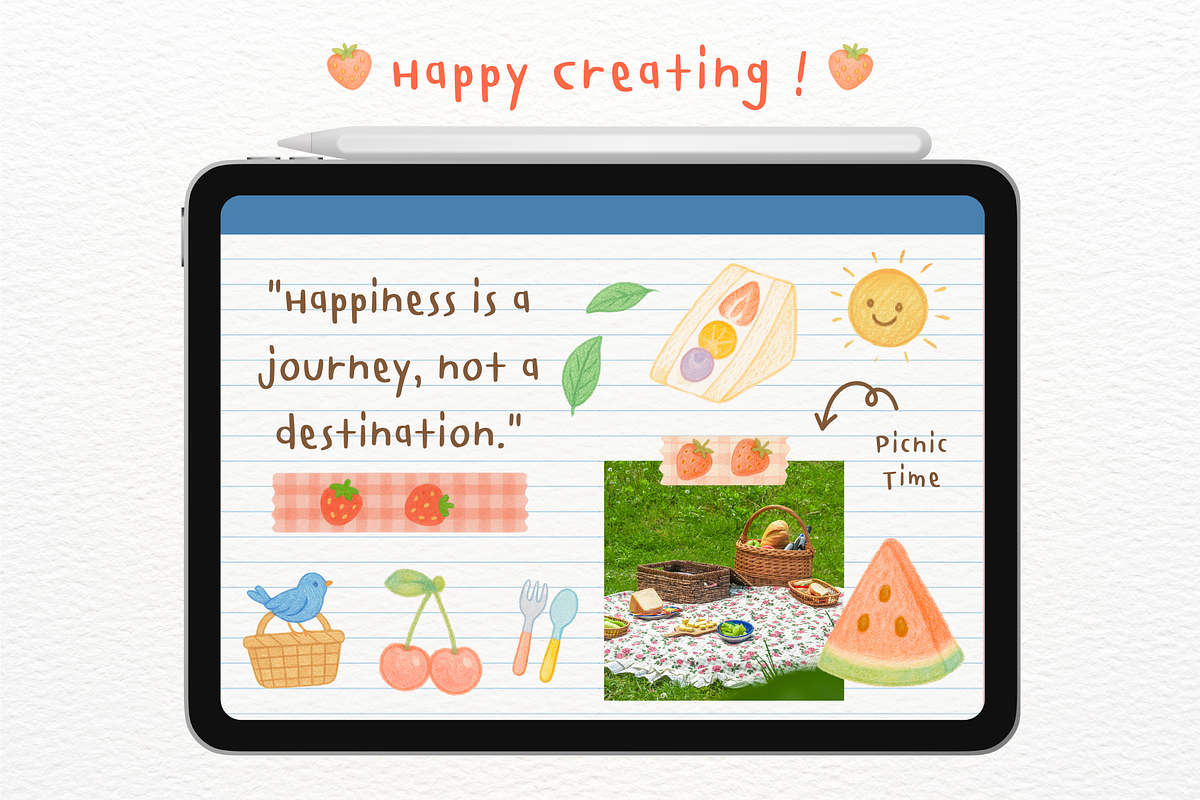 Summer Picnic Goodnotes Stickers, an Illustration by mimimeow (Photo 3 of 3)