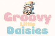 Groovy Little Daisies, a Handwritten Font by Charmingbear59.design (Thumbnail 1 of 5)