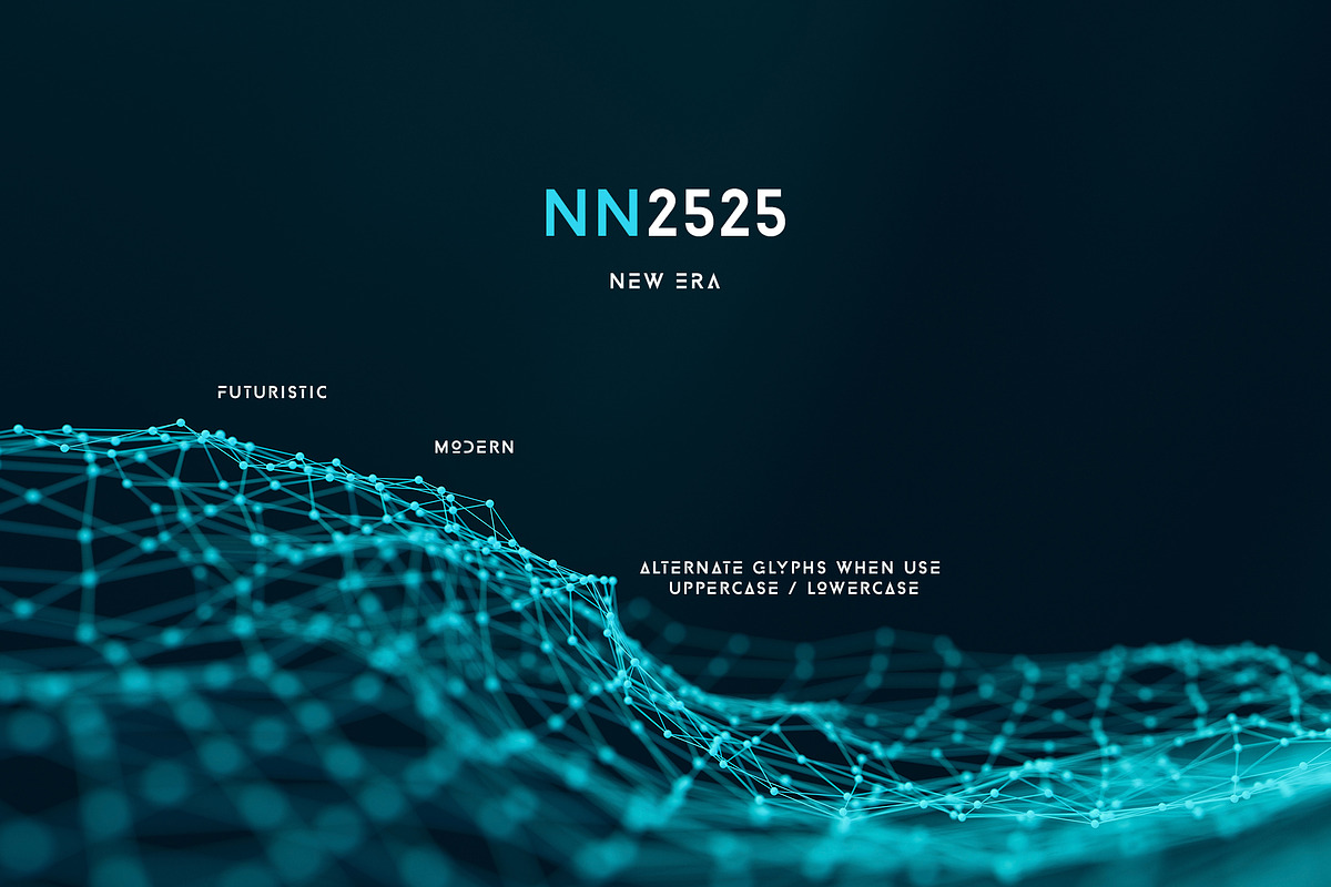 NN2525 - A modern space font. preview 4