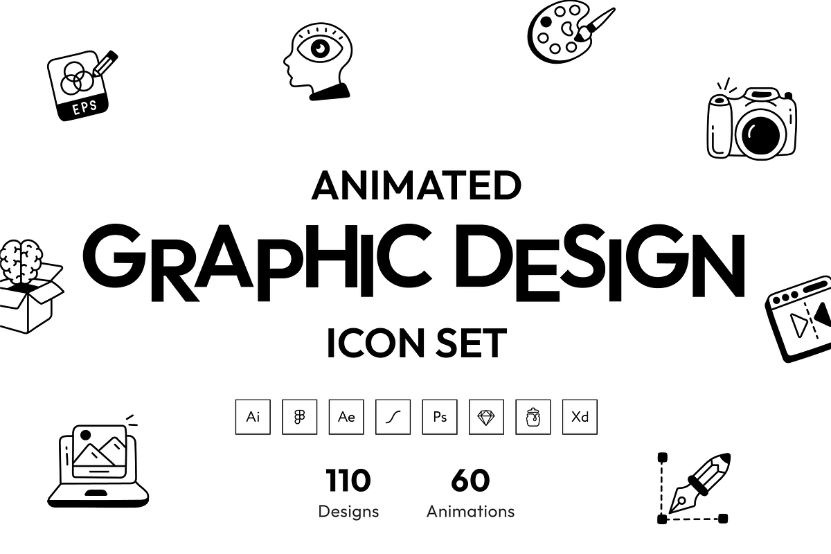 Graphic Design Icon Set, an Outline Icon by Vectors Market (Photo 1 of 8)