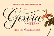 Gervia Font Duo, a Script Font by Lucky Type (Thumbnail 1 of 18)