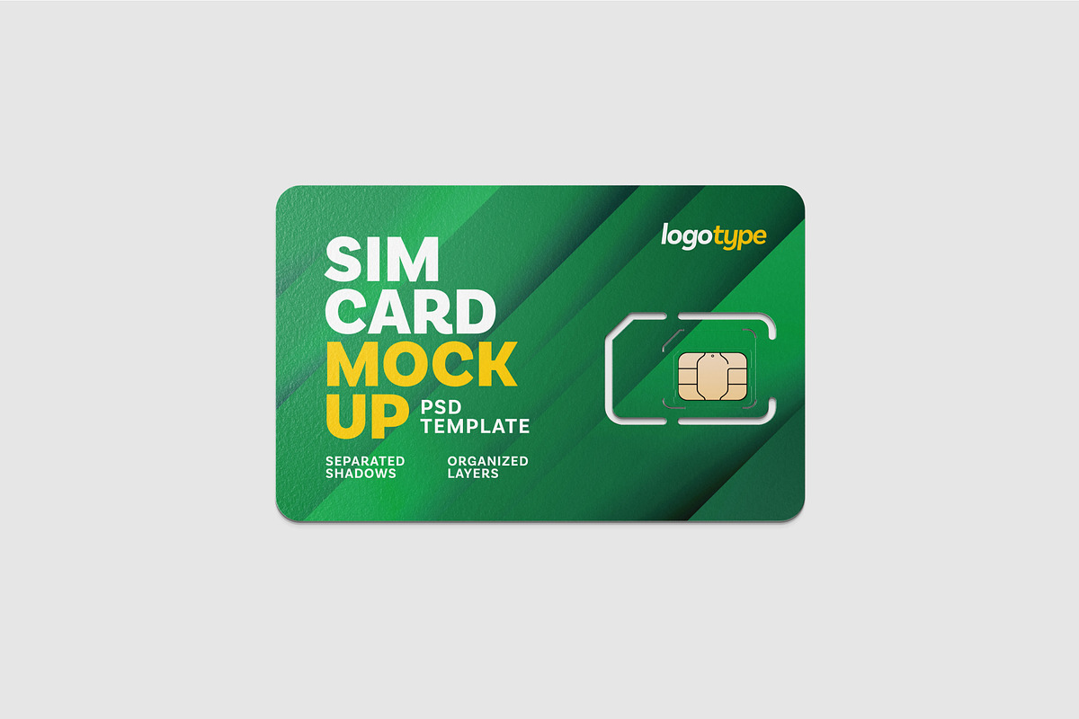 Sim Card Mockup Set, a Print Template by Deeplab