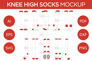 Knee High Socks - Template Mockup, an Apparel Mockup by Mark Anthony Media (Thumbnail 1 of 4)