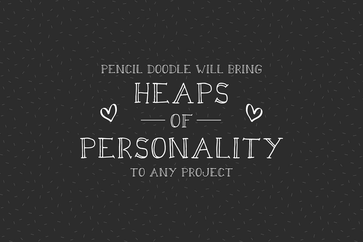Pencil Doodle Hand Crafted Font preview 2