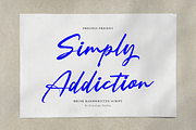 Simply Addiction Brush Handwritten, a Script Font by gracetype_studio (Thumbnail 1 of 12)