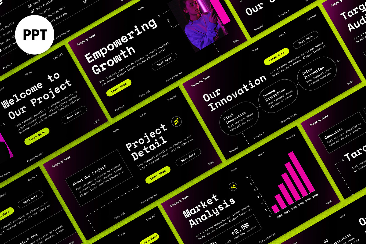 Black Pink Business Proposal PPT, a Presentation Template by graphicook (Photo 1 of 4)