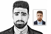 B&W Cartoonic Photoshop Action, an Action Add-On by DesignCave (Thumbnail 2 of 5)