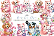 Easter Cute Clipart, an Illustration by DreamCafeArt (Thumbnail 1 of 6)